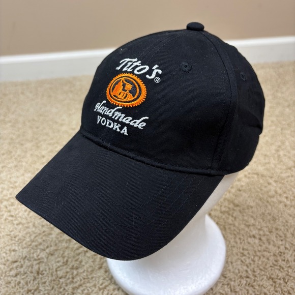 Titos Handmade Vodka Black Embroidered Baseball Cap Austin Texas - Picture 7 of 7